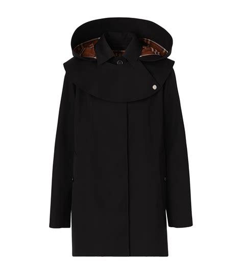 burberry detachable hood cotton blend car coat|burberry ladies wool black coats.